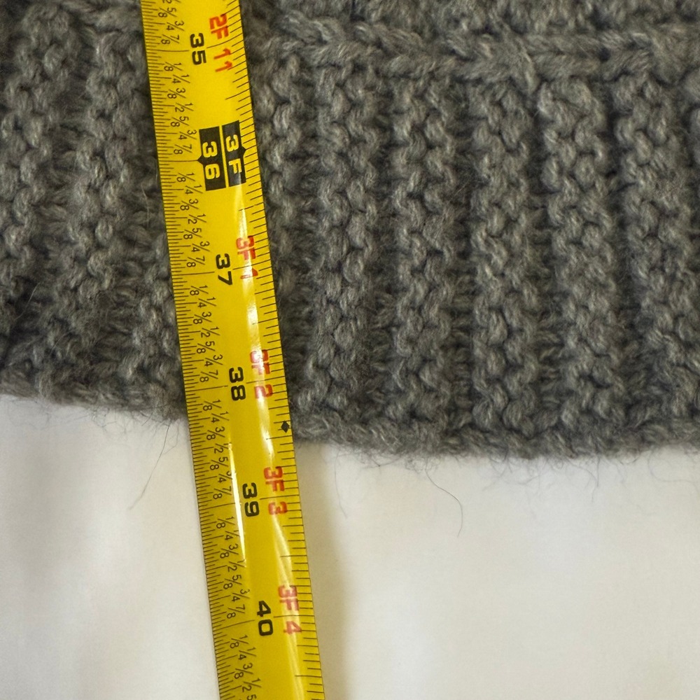 TALBOTS LADIES CABLE‎ KNIT OPEN FRONT LONG CARDIGAN SWEATER GRAY SIZE MEDIUM - Picture 8 of 16